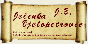 Jelenka Bjelopetrović vizit kartica